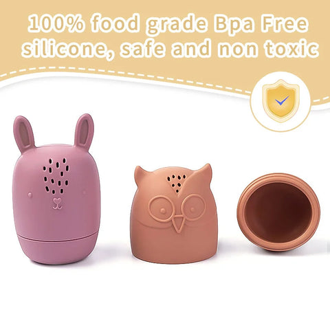 Cartoon Animal Bath Toys Set for Babies