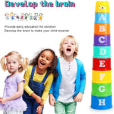 Colorful 9 Pieces Stacking Cups Set Toy for Kids