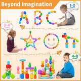 Wooden Stacking Rocks Montessori Toys for Toddlers