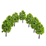 Miniature Railroad Landscape Plastic Tree Model Set For Kids