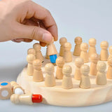 Montessori Memory Match Wooden Puzzle Fun Game For Kids