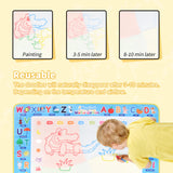 Coolplay Water Doodle Mat Coloring Drawing Mat with Reusable Magic Pens Montessori Painting Board Educational Toys Kids Gifts