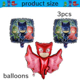 PJ Masks Birthday Party Decor Connor Disposable Tableware Tablecloth Plate Gift Bag Amaya Ballon Baby Shower Kids Party Supplies