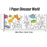 90cm Animal Children's Drawing Roll DIY Coloring Paper Roll Color Filling Graffiti Paper-cut for Kids Painting Educational Toys