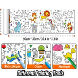 90cm Animal Children's Drawing Roll DIY Coloring Paper Roll Color Filling Graffiti Paper-cut for Kids Painting Educational Toys