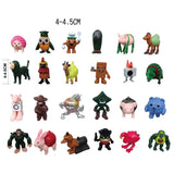 8-24Pcs Italian Brainrot Anime Action Figure Set Tung Tung Sahur Tralalero Tralala Bombardino Crocodilo Figures Model Toy Gifts