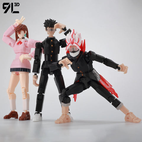 9L3D Dandadan Heroes AyaseMomo Dantalian LUCKY13 Titan13 Multi-Jointed T13 Dummy13 Anime Action Figure Collectible Toys Gifts