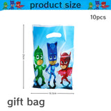 PJ Masks Birthday Party Decor Connor Disposable Tableware Tablecloth Plate Gift Bag Amaya Ballon Baby Shower Kids Party Supplies