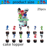 PJ Masks Birthday Party Decor Connor Disposable Tableware Tablecloth Plate Gift Bag Amaya Ballon Baby Shower Kids Party Supplies