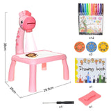 Kids LED Projector Drawing Table Toys Art Painting Desk Educational Learning Toys Cultivate Kids Painting Interest Learning Toys