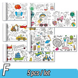 90cm Animal Children's Drawing Roll DIY Coloring Paper Roll Color Filling Graffiti Paper-cut for Kids Painting Educational Toys