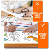 90cm Animal Children's Drawing Roll DIY Coloring Paper Roll Color Filling Graffiti Paper-cut for Kids Painting Educational Toys