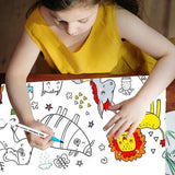 90cm Animal Children's Drawing Roll DIY Coloring Paper Roll Color Filling Graffiti Paper-cut for Kids Painting Educational Toys