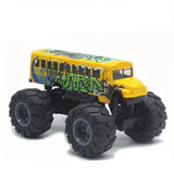 Model Pullback Action Toy Monster Truck Alloy Big Wheels Play Vehicle Car Gifts for Boys Girls Monster School Bus Die Cast Metal