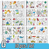 90cm Animal Children's Drawing Roll DIY Coloring Paper Roll Color Filling Graffiti Paper-cut for Kids Painting Educational Toys