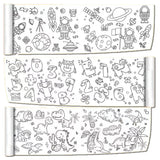 90cm Animal Children's Drawing Roll DIY Coloring Paper Roll Color Filling Graffiti Paper-cut for Kids Painting Educational Toys