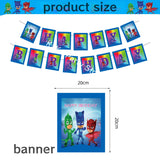 PJ Masks Birthday Party Decor Connor Disposable Tableware Tablecloth Plate Gift Bag Amaya Ballon Baby Shower Kids Party Supplies