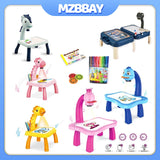 Kids LED Projector Drawing Table Toys Art Painting Desk Educational Learning Toys Cultivate Kids Painting Interest Learning Toys