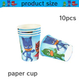 PJ Masks Birthday Party Decor Connor Disposable Tableware Tablecloth Plate Gift Bag Amaya Ballon Baby Shower Kids Party Supplies
