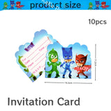 PJ Masks Birthday Party Decor Connor Disposable Tableware Tablecloth Plate Gift Bag Amaya Ballon Baby Shower Kids Party Supplies