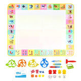 Coolplay Water Doodle Mat Coloring Drawing Mat with Reusable Magic Pens Montessori Painting Board Educational Toys Kids Gifts