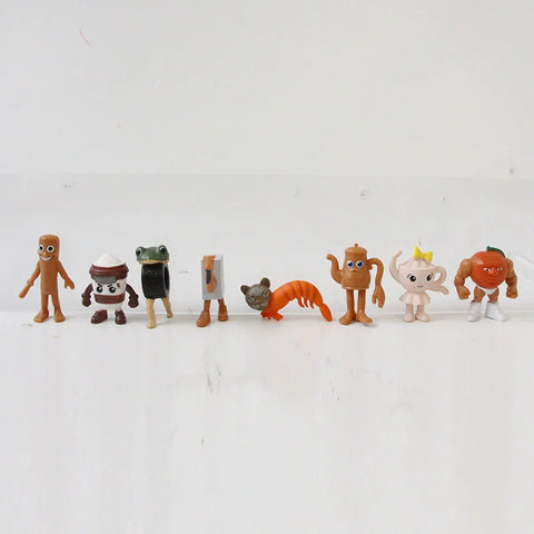 8-24Pcs Italian Brainrot Anime Action Figure Set Tung Tung Sahur Tralalero Tralala Bombardino Crocodilo Figures Model Toy Gifts