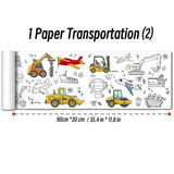 90cm Animal Children's Drawing Roll DIY Coloring Paper Roll Color Filling Graffiti Paper-cut for Kids Painting Educational Toys