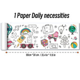90cm Animal Children's Drawing Roll DIY Coloring Paper Roll Color Filling Graffiti Paper-cut for Kids Painting Educational Toys