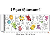 90cm Animal Children's Drawing Roll DIY Coloring Paper Roll Color Filling Graffiti Paper-cut for Kids Painting Educational Toys