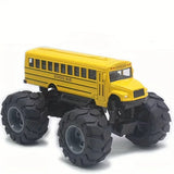 Model Pullback Action Toy Monster Truck Alloy Big Wheels Play Vehicle Car Gifts for Boys Girls Monster School Bus Die Cast Metal