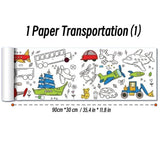 90cm Animal Children's Drawing Roll DIY Coloring Paper Roll Color Filling Graffiti Paper-cut for Kids Painting Educational Toys