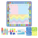 Coolplay Water Doodle Mat Coloring Drawing Mat with Reusable Magic Pens Montessori Painting Board Educational Toys Kids Gifts